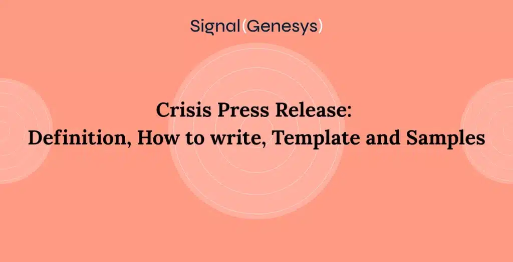 Crisis press release