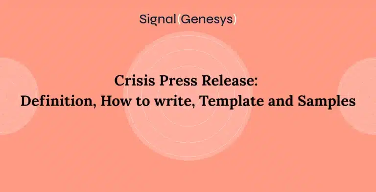 Crisis press release