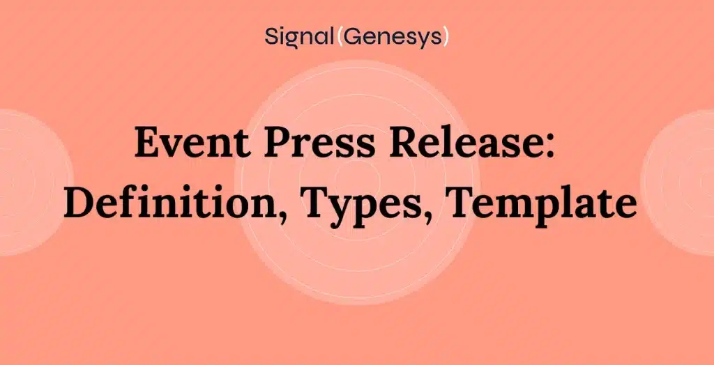 Event press release