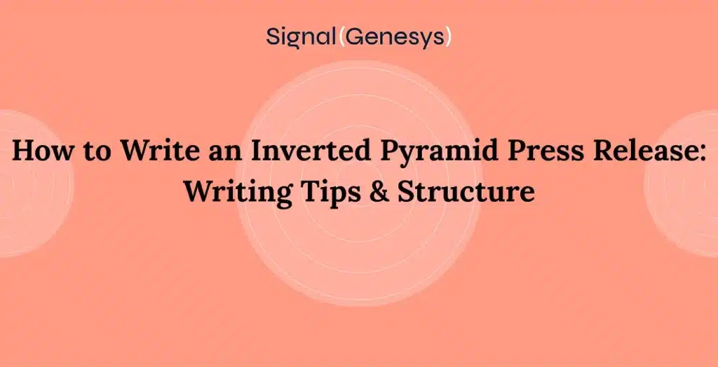 Inverted pyramid press release