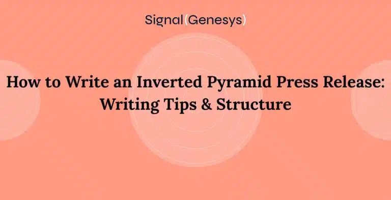 Inverted pyramid press release