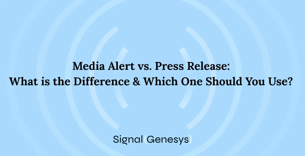 Media alert vs press release