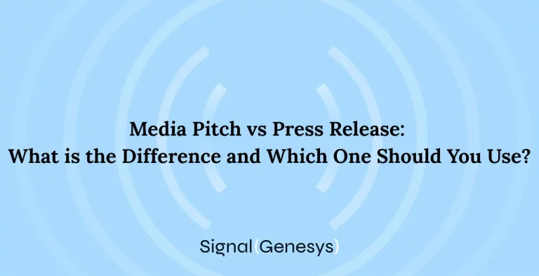 media pitch vs press release