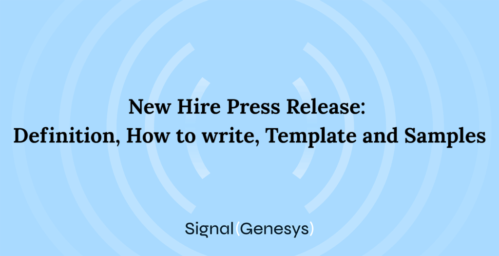 New hire press release