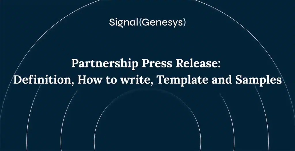 Partnership press release