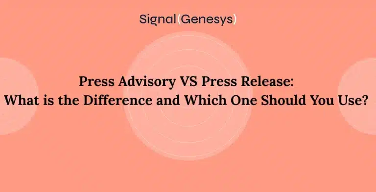 Press advisory vs press release