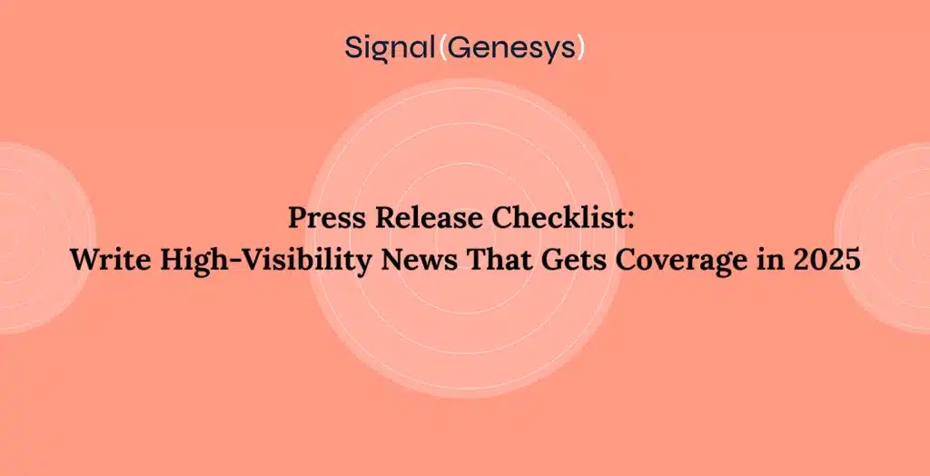 Press release checklist