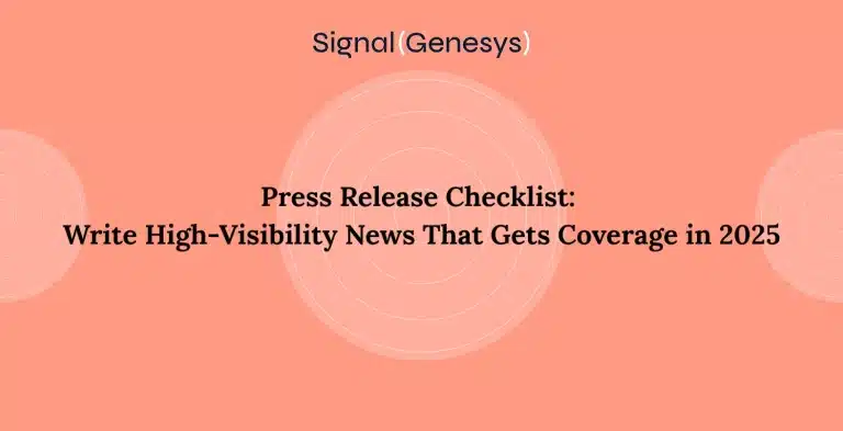 Press release checklist