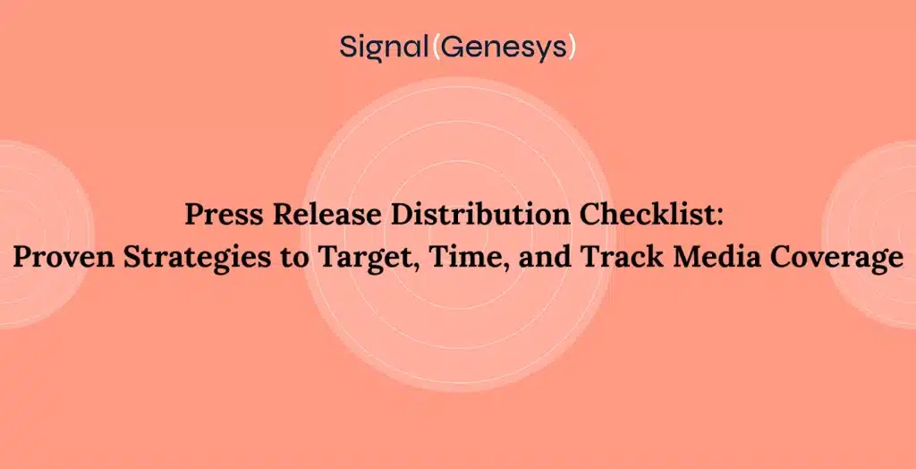 Press release distribution checklist