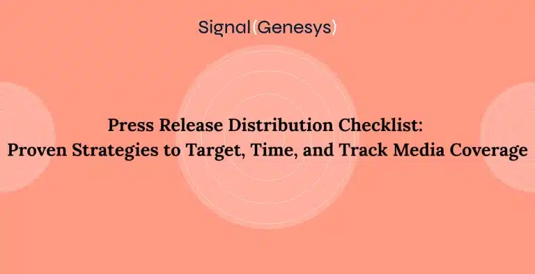 Press release distribution checklist