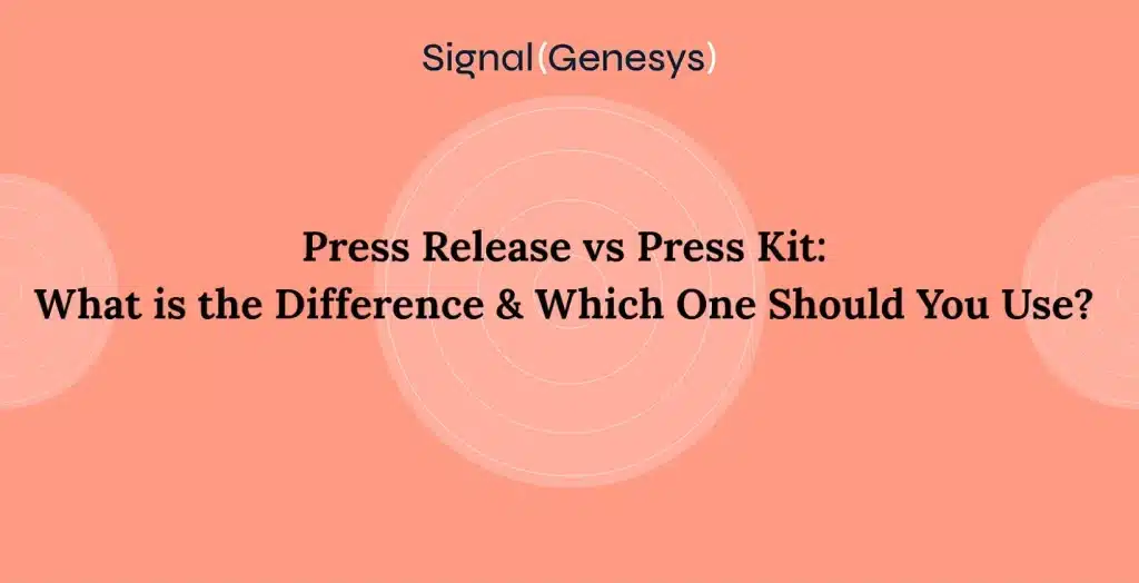 Press release vs press kit