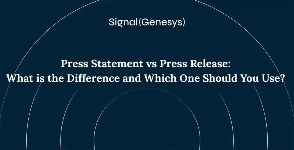 Press statement vs press release