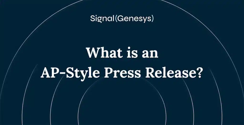 what is ap style press release
