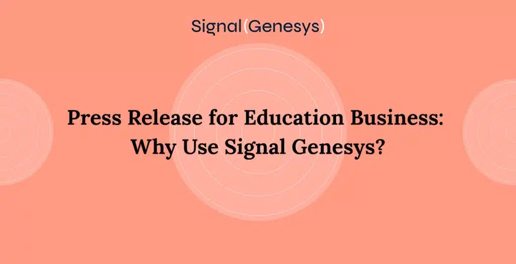 Press release for education business